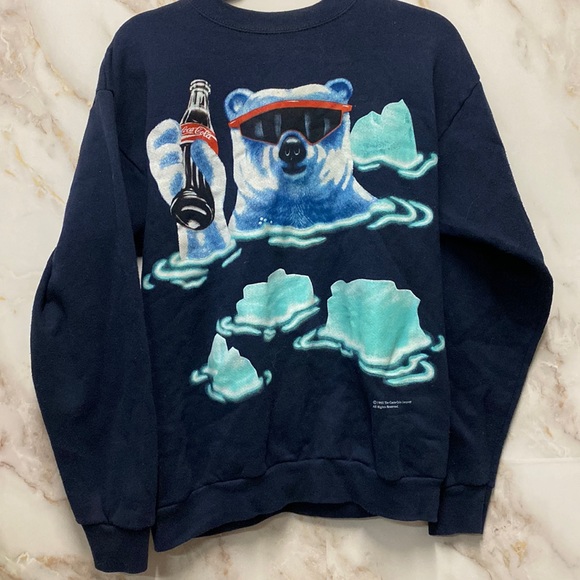 Vintage Coca Cola Coke polar bear sweatshirt - Picture 1 of 4